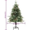 Belyst julgran med kottar grön 120 cm PVC&PE vidaXL 120 x 60 cm – miniatyr 11
