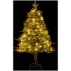 Belyst julgran med kottar grön 120 cm PVC&PE vidaXL 120 x 60 cm – miniatyr 3