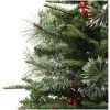 Belyst julgran med kottar grön 120 cm PVC&PE vidaXL 120 x 60 cm – miniatyr 6