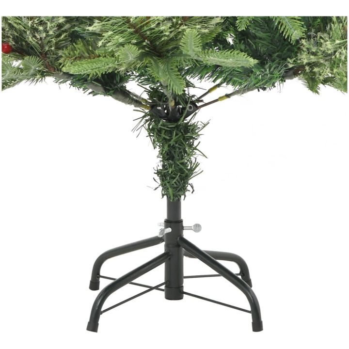 Belyst julgran med kottar grön 120 cm PVC&PE vidaXL 120 x 60 cm – bild 9