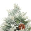 Belyst julgran med kottar grön 150 cm PVC&PE vidaXL 150 x 90 cm – miniatyr 7