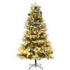 Belyst julgran med kottar grön 195 cm PVC&PE vidaXL 195 x 105 cm – miniatyr 2