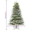 Belyst julgran med kottar grön 195 cm PVC&PE vidaXL 195 x 105 cm – miniatyr 12