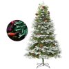 Belyst julgran med kottar grön 195 cm PVC&PE vidaXL 195 x 105 cm – miniatyr 3
