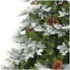 Belyst julgran med kottar grön 195 cm PVC&PE vidaXL 195 x 105 cm – miniatyr 7