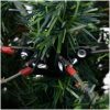 Belyst julgran med kottar grön&vit 195 cm PVC&PE vidaXL 195 x 105 cm – miniatyr 7