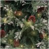 Belyst julgran med kottar grön&vit 225 cm PVC&PE vidaXL 225 x 120 cm – miniatyr 4