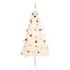 Belyst plastgran dekorerad med julkulor grön 180 cm vidaXL 180 x 90 cm – miniatyr 2