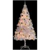 Belyst plastgran dekorerad med julkulor grön 210 cm vidaXL 210 x 110 cm – miniatyr 4
