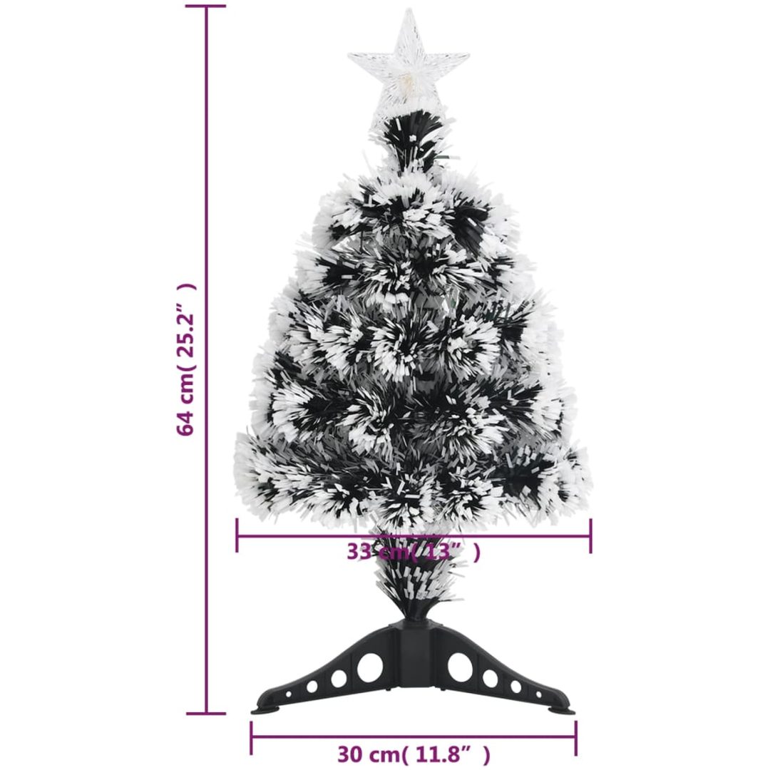 Belyst plastgran grön och vit 64 cm fiberoptik vidaXL 64 cm – bild 8