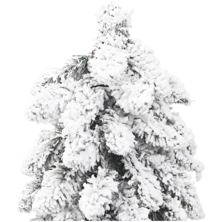 Belyst plastgran med 100 LEDs och snö vidaXL 180 cm – bild 5