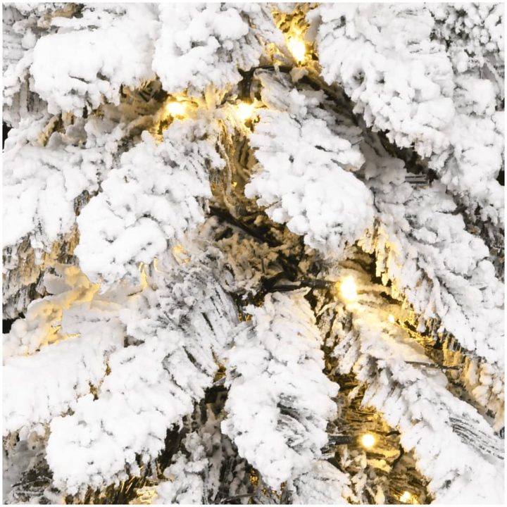Belyst plastgran med 100 LEDs och snö vidaXL 180 cm – bild 7