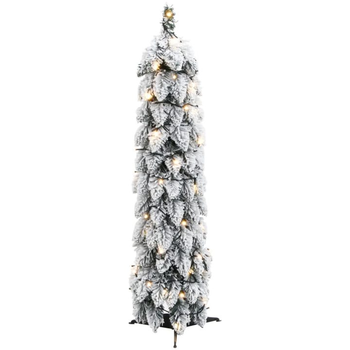 Belyst plastgran med 30 LEDs och snö vidaXL 60 cm – bild 3