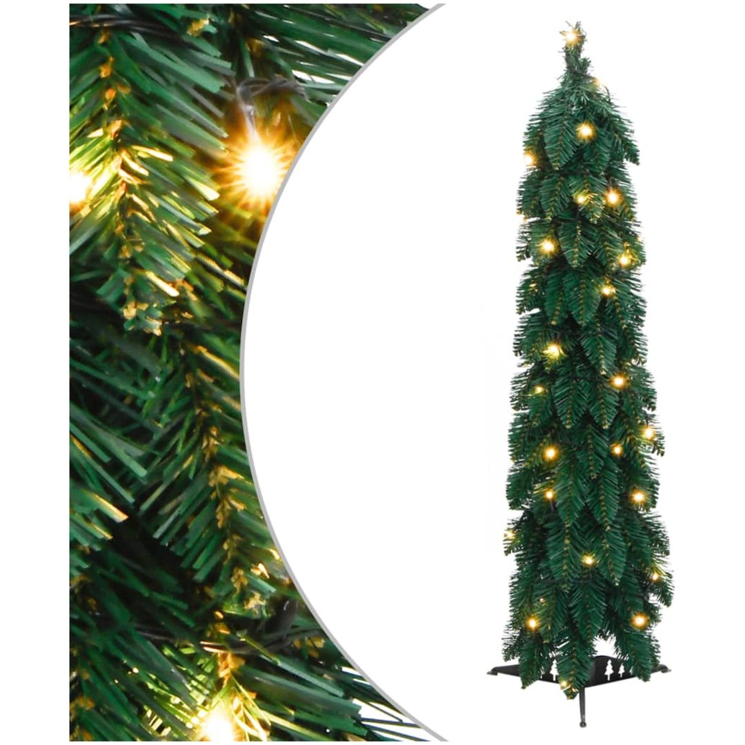 Belyst plastgran med 45 LEDs vidaXL 90 cm
