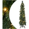 Belyst plastgran med 60 LEDs vidaXL 120 cm – miniatyr 1