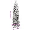 Belyst plastgran med 80 LEDs och snö vidaXL 150 cm – miniatyr 11