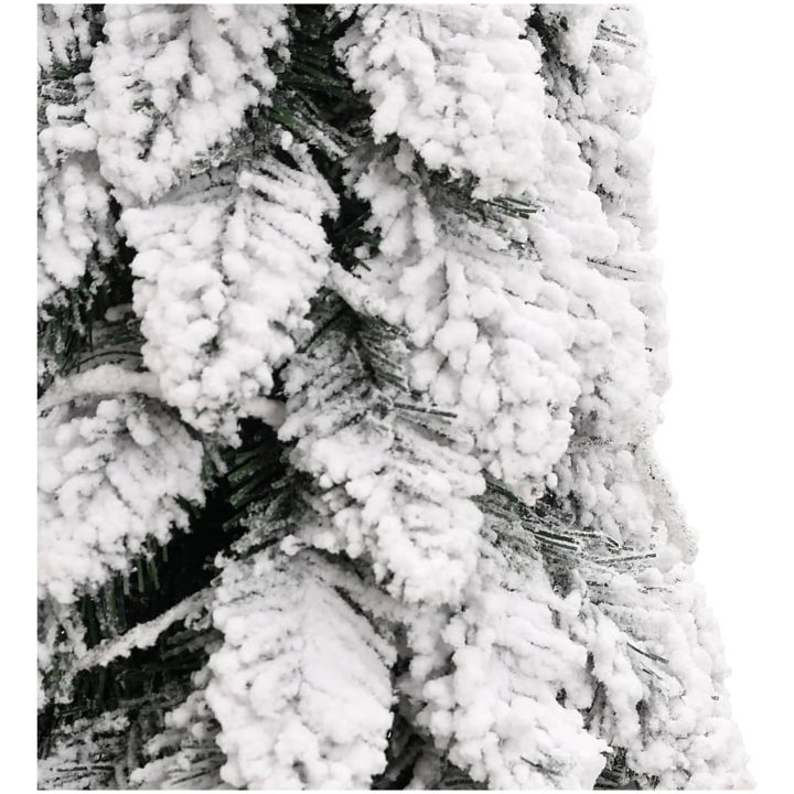 Belyst plastgran med 80 LEDs och snö vidaXL 150 cm – bild 6