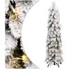 Belyst plastgran med 80 LEDs och snö vidaXL 150 cm – miniatyr 1