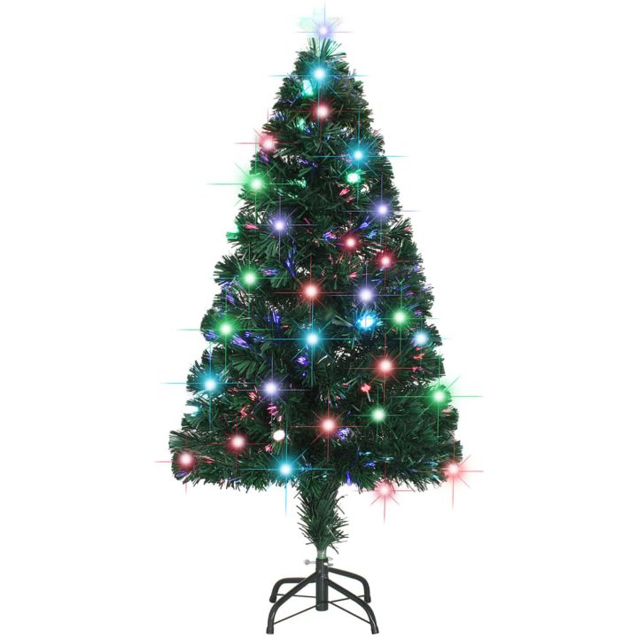 Belyst plastgran med fot 120 cm fiberoptik vidaXL 120 x 60 cm – bild 3