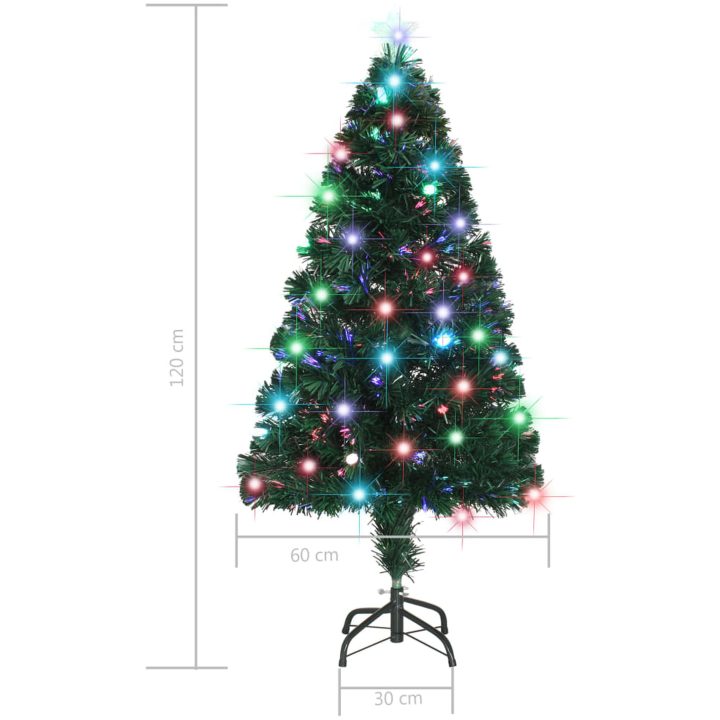 Belyst plastgran med fot 120 cm fiberoptik vidaXL 120 x 60 cm – bild 10