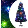 Belyst plastgran med fot 120 cm fiberoptik vidaXL 120 x 60 cm – miniatyr 1