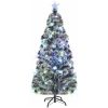 Belyst plastgran med fot 210 cm fiberoptik vidaXL 210 x 105 cm – miniatyr 1