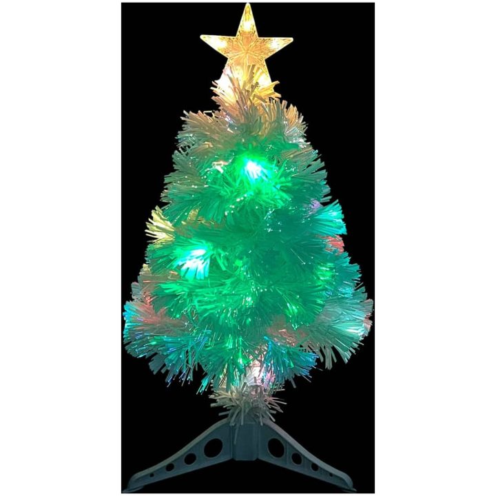 Belyst plastgran med fot 64 cm fiberoptik vidaXL 64 cm – bild 5
