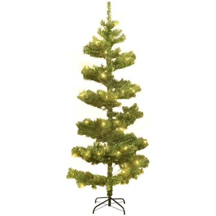 Belyst plastgran med fot grön 180 cm PVC vidaXL 180 x 95 cm – bild 2