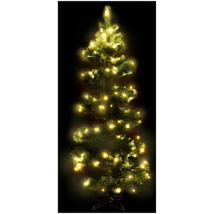 Belyst plastgran med fot grön 180 cm PVC vidaXL 180 x 95 cm – bild 3