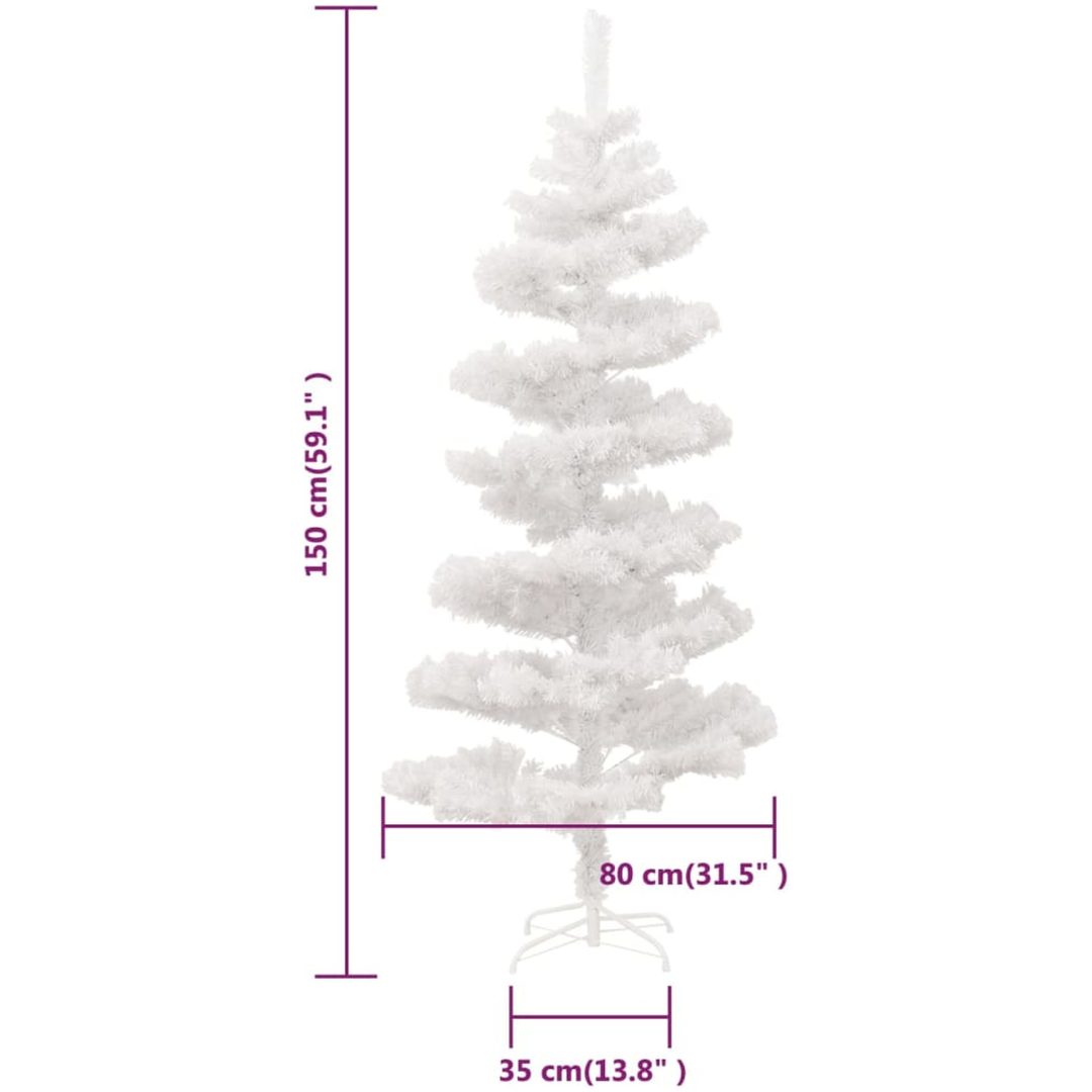 Belyst plastgran med fot vit 150 cm PVC vidaXL 150 x 80 cm – bild 10