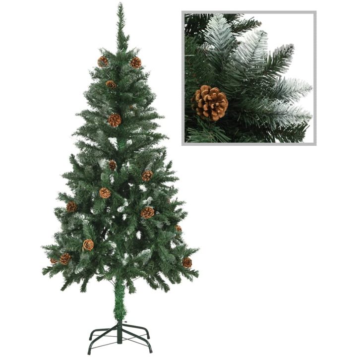 Belyst plastgran med kottar 150 cm vidaXL 150 x 89 cm – bild 2