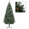 Belyst plastgran med kottar 180 cm vidaXL 180 x 104 cm – miniatyr 2