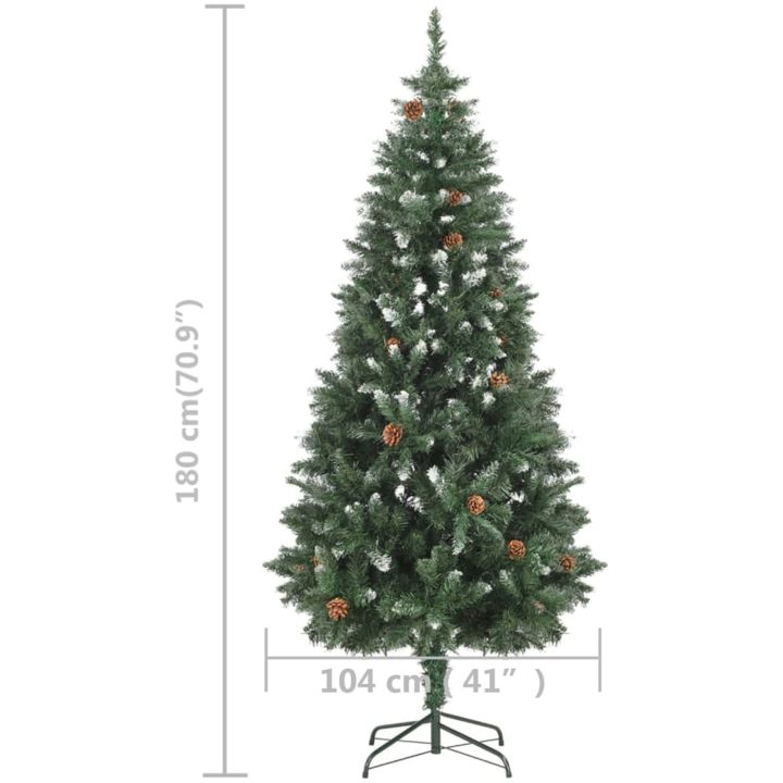 Belyst plastgran med kottar 180 cm vidaXL 180 x 104 cm – bild 9