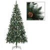 Belyst plastgran med kottar 210 cm vidaXL 210 x 119 cm – miniatyr 2