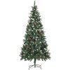 Belyst plastgran med kottar 210 cm vidaXL 210 x 119 cm – miniatyr 3
