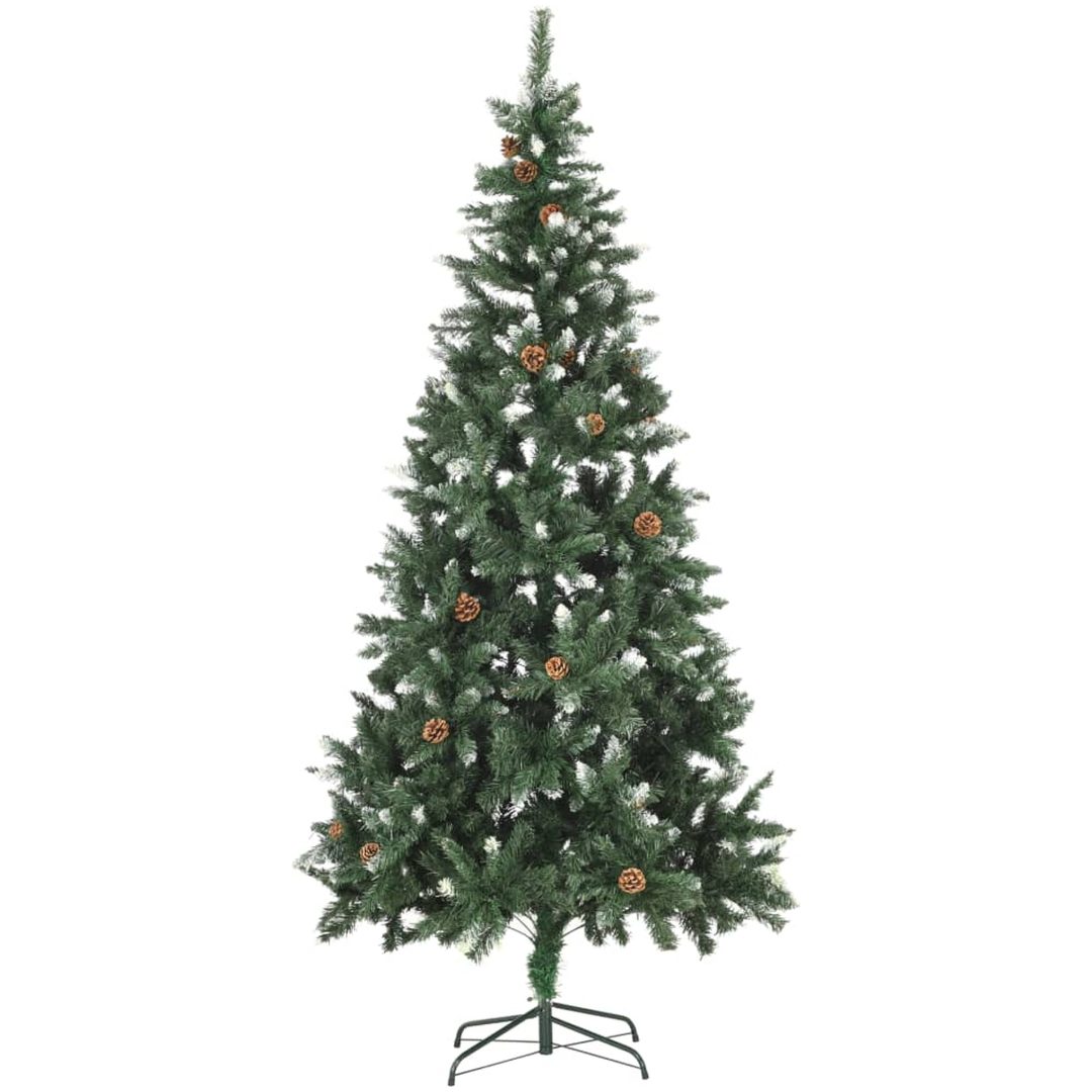 Belyst plastgran med kottar 210 cm vidaXL 210 x 119 cm – bild 3