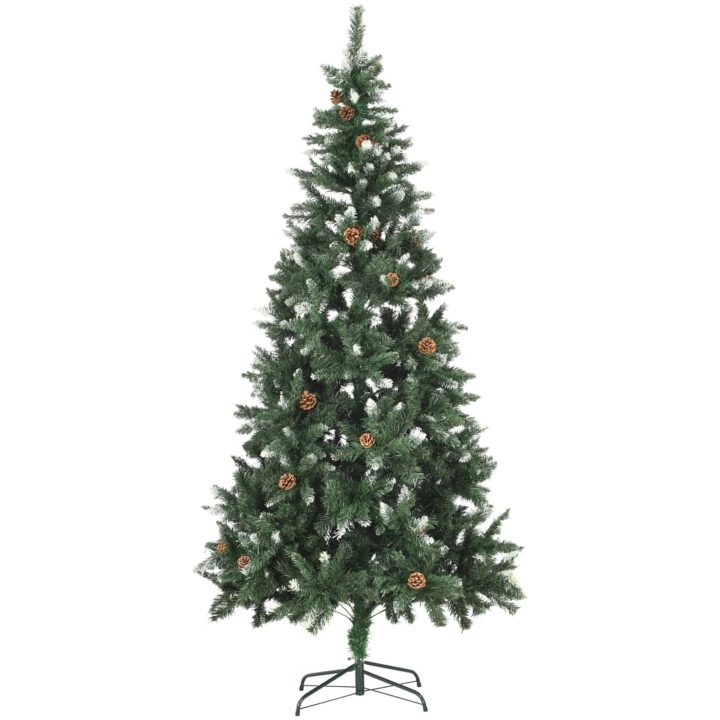 Belyst plastgran med kottar 210 cm vidaXL 210 x 119 cm – bild 3