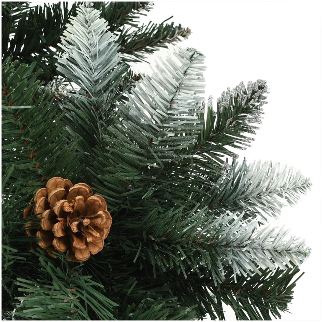 Belyst plastgran med kottar 210 cm vidaXL 210 x 119 cm – bild 5