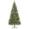 Belyst plastgran med kottar 210 cm vidaXL 210 x 119 cm – miniatyr 1