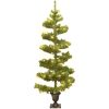 Belyst plastgran med kruka grön 120 cm PVC vidaXL 120 x 65 cm – miniatyr 2
