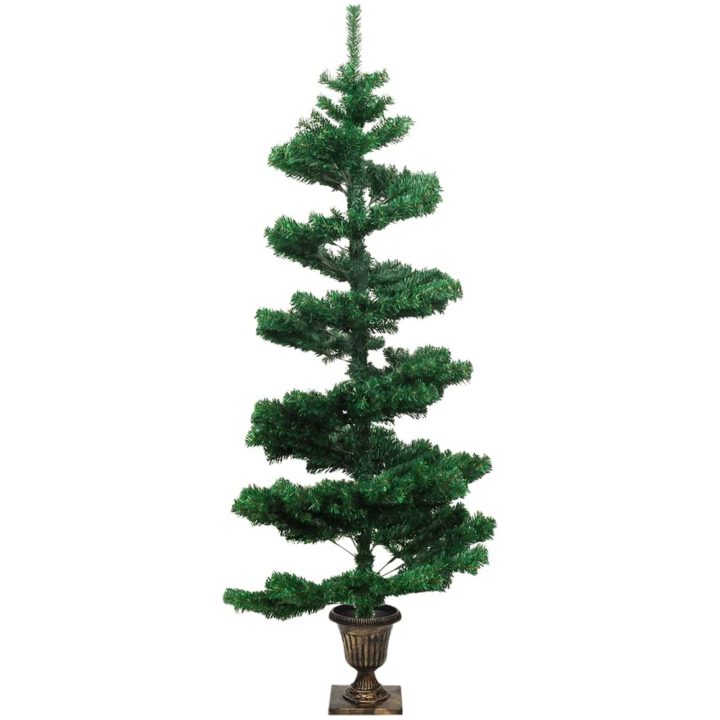 Belyst plastgran med kruka grön 120 cm PVC vidaXL 120 x 65 cm – bild 4