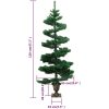 Belyst plastgran med kruka grön 120 cm PVC vidaXL 120 x 65 cm – miniatyr 10