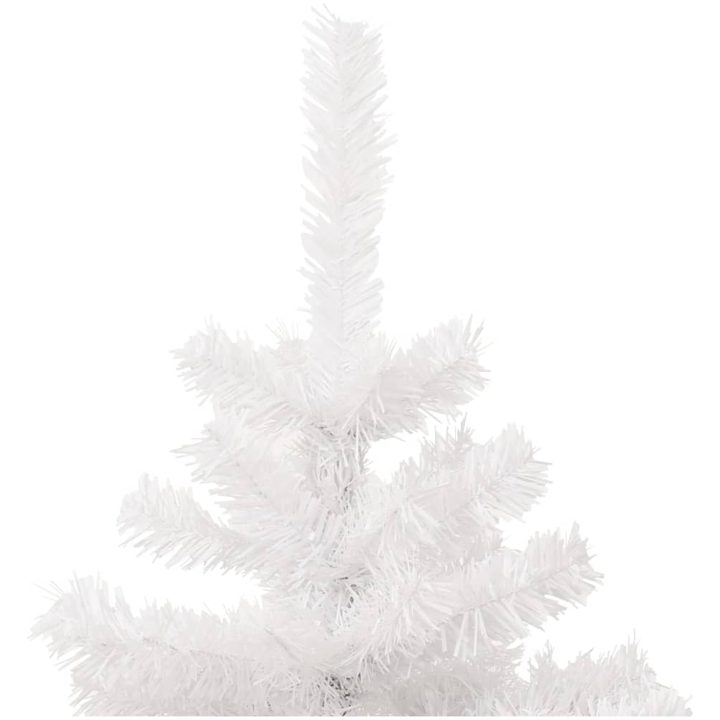 Belyst plastgran med kruka vit 120 cm PVC vidaXL 120 x 65 cm – bild 5