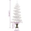 Belyst plastgran med kruka vit 120 cm PVC vidaXL 120 x 65 cm – miniatyr 10