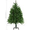 Belyst plastgran med kulor 120 cm grön vidaXL 120 x 75 cm – miniatyr 12