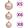 Belyst plastgran med kulor 120 cm grön vidaXL 120 x 75 cm – miniatyr 9