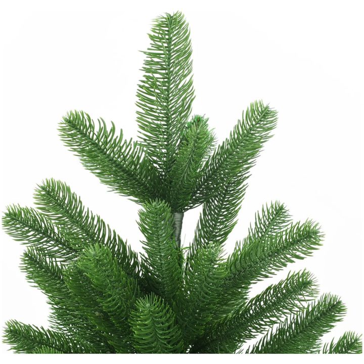 Belyst plastgran med kulor 150 cm grön vidaXL 150 x 75 cm – bild 3