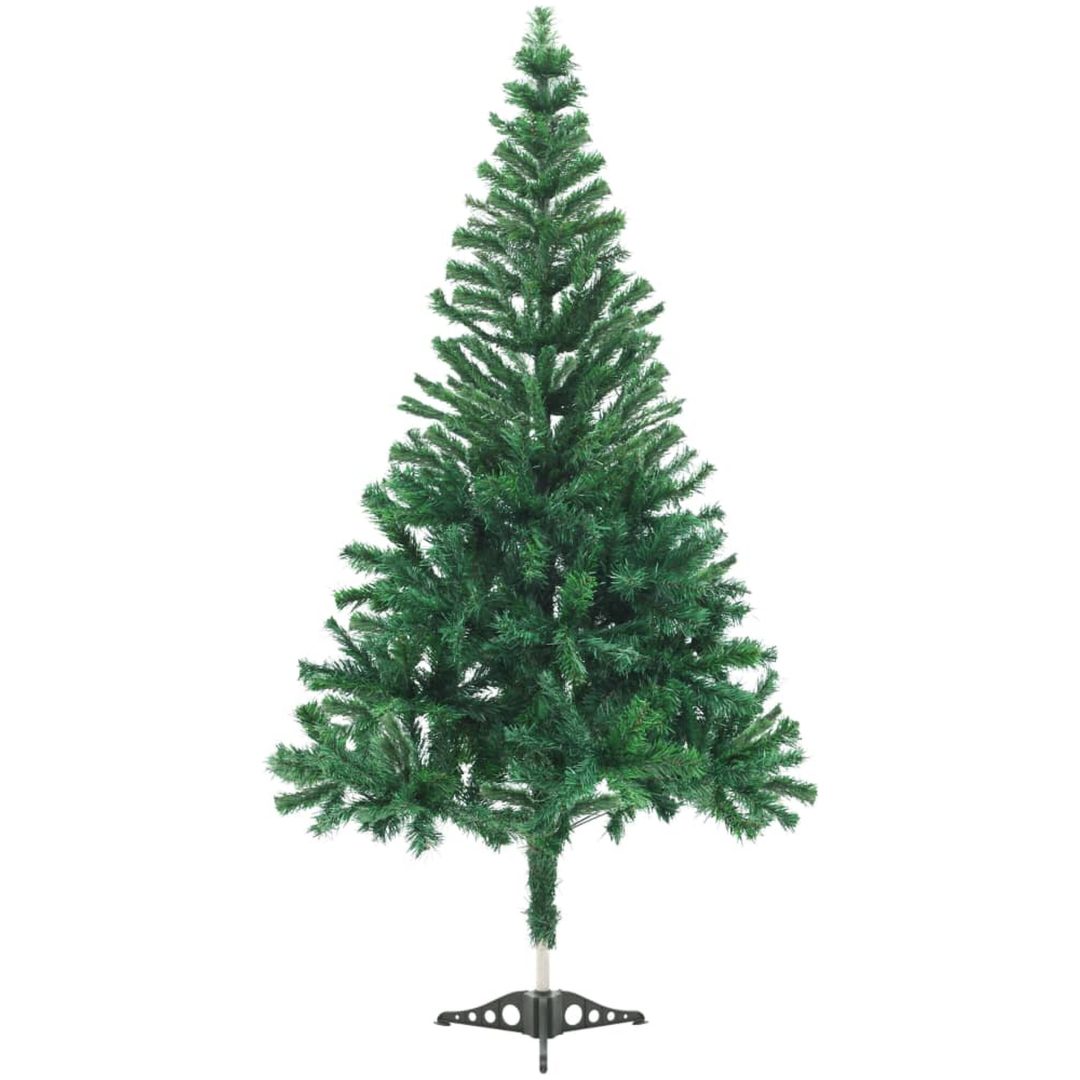Belyst plastgran med kulor 210 cm 910 grenar vidaXL 210 x 105 cm – bild 3