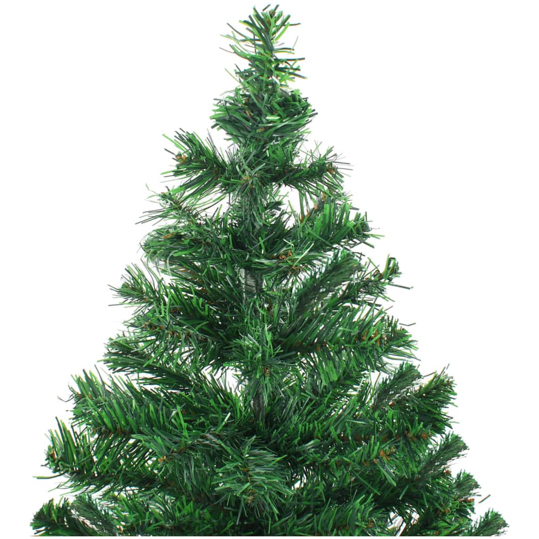 Belyst plastgran med kulor 210 cm 910 grenar vidaXL 210 x 105 cm – bild 4