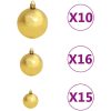 Belyst plastgran med kulor 210 cm 910 grenar vidaXL 210 x 105 cm – miniatyr 10